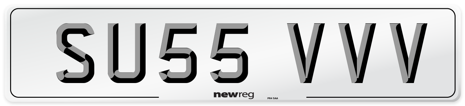 SU55 VVV Number Plate from New Reg